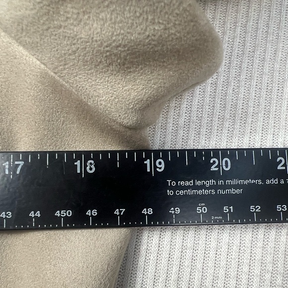 Calvin Klein Size 10 Faux Suede Sheath Dress Front Zipper Logo Pull Short Sleeve - Picture 9 of 12